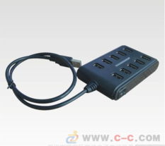 USB 2.0雙排10口HUB 高效擴展，輕松對接多設備